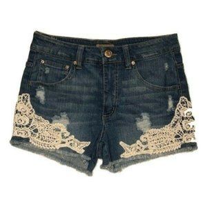 Celebrity Pink Distressed Denim Shorts with Lacey